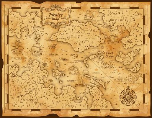 a treasure map for the shop location